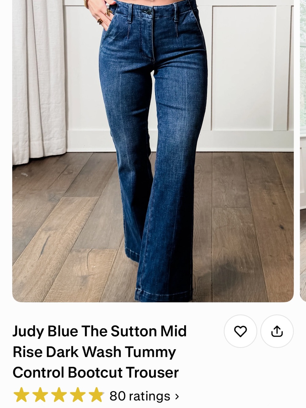 Judy Blue Dark Wash Bootcut Jeans - Deep Blue